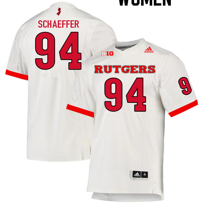 Women #94 Kevin Schaeffer Rutgers Scarlet Knights College Football Jerseys Sale-White